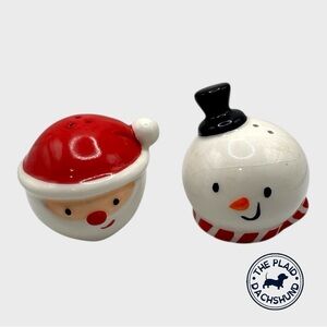 Vintage Santa and Snowman Shakers